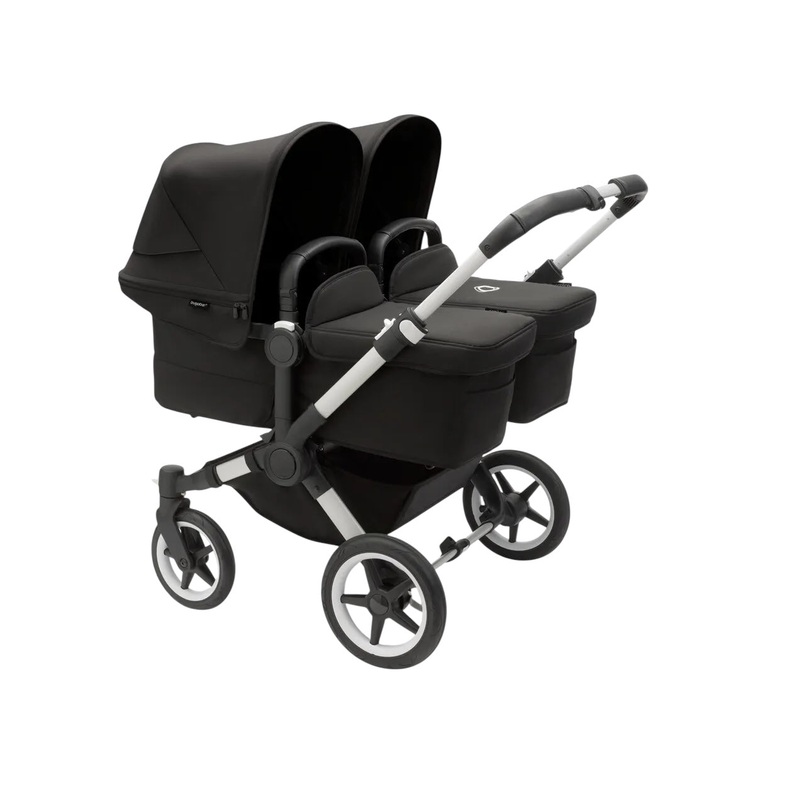 Bugaboo Donkey 5 Twin Midnight Black Sun Canopy / Midnight Black Fabrics / Aluminum Chassis