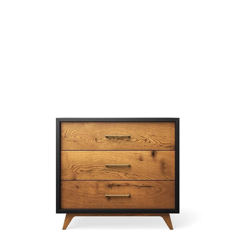 Romina Uptown Single Dresser Bianco Satinato Gold