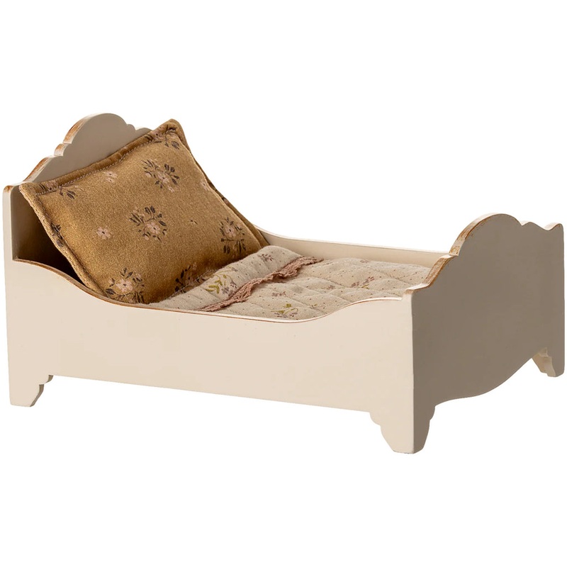 Wooden Mouse Bed Off White