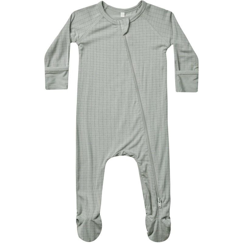 Bamboo Zip Footie | Grid 0-3M