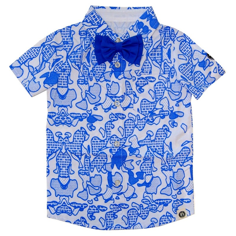 Bow Tie Camouflage Button Shirt 3T