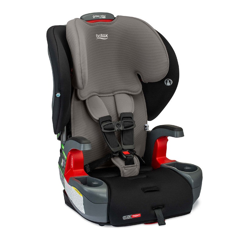 Britax Grow With You Clicktight Harness-2-Booster Car Seat Gray Contour