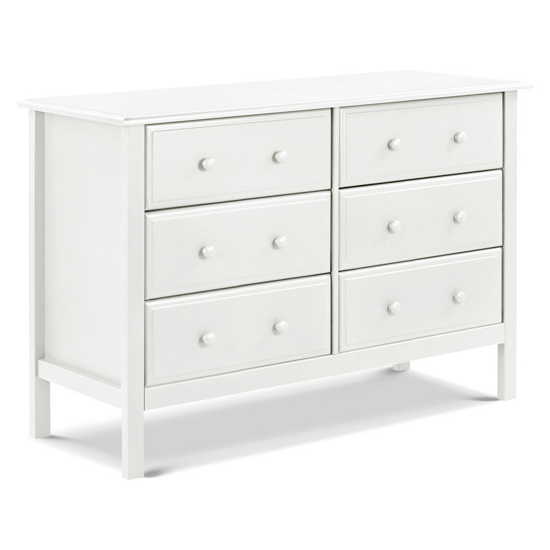 Jayden 6-Drawer Double Wide Dresser White