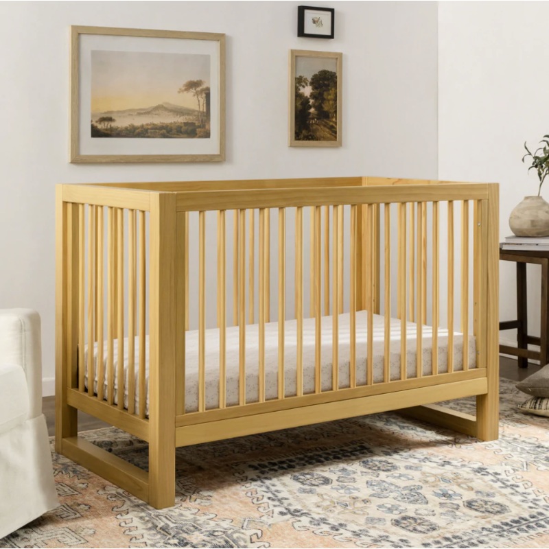 Namesake Nantucket 3-in-1 Convertible Crib with Toddler Bed Conversion Kit Honey