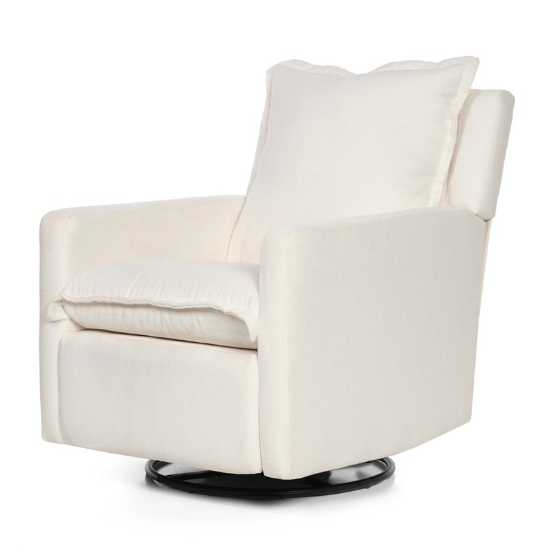Quick Ship Flynn Recliner Swivel Glider High Performance Ivory Manual Metal