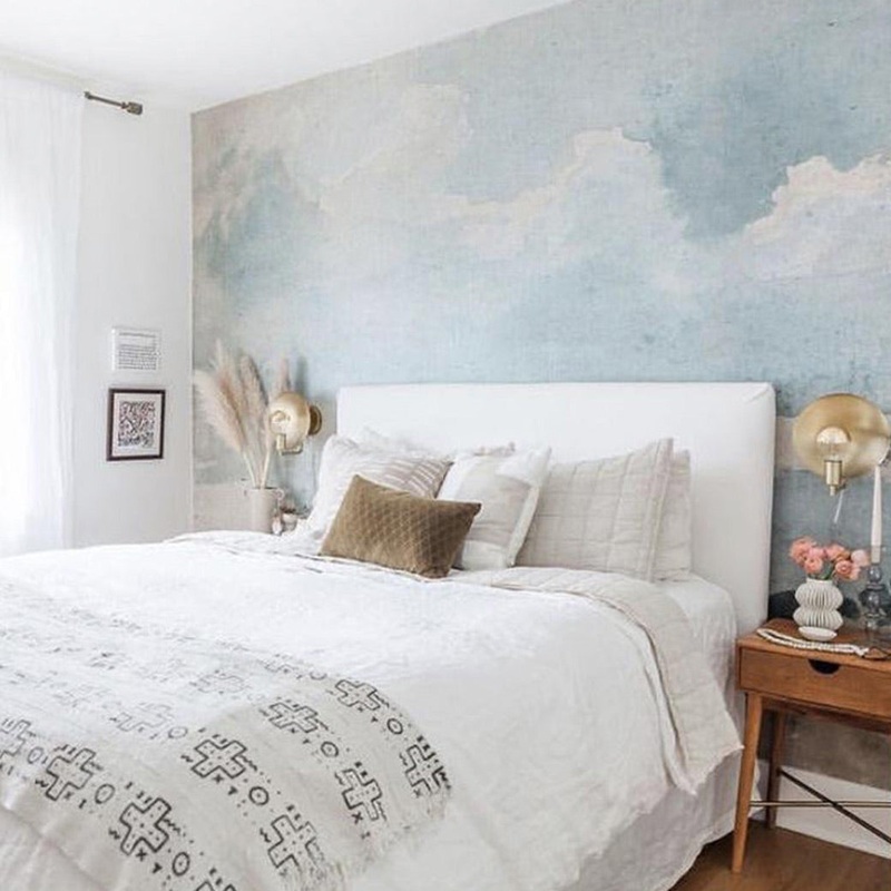 Clouded Mural Traditional Wallpaper