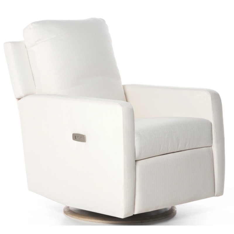 Oilo Drew Swivel Glider Recliner Manual Recline Metal Base HP Ivory (+160)