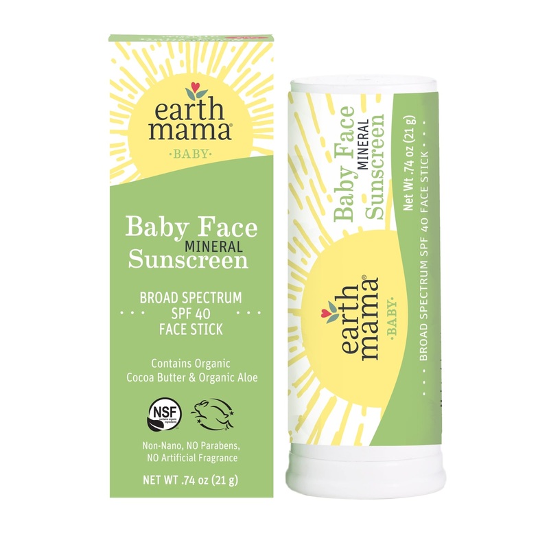 Earth Mama Baby Face Mineral Sunscreen Face Stick – SPF 40