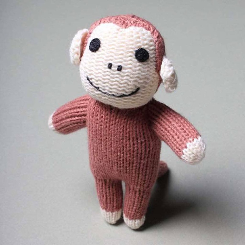 Estella Organic Monkey Rattle Baby Toy
