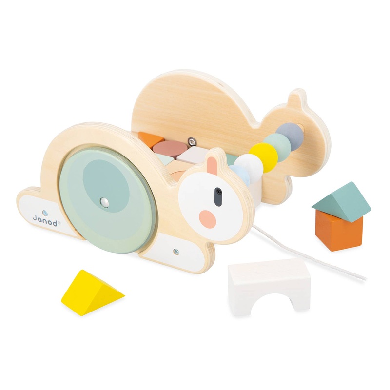 SWEET COCOON – PULL-ALONG SNAIL CUBE TROLLEY