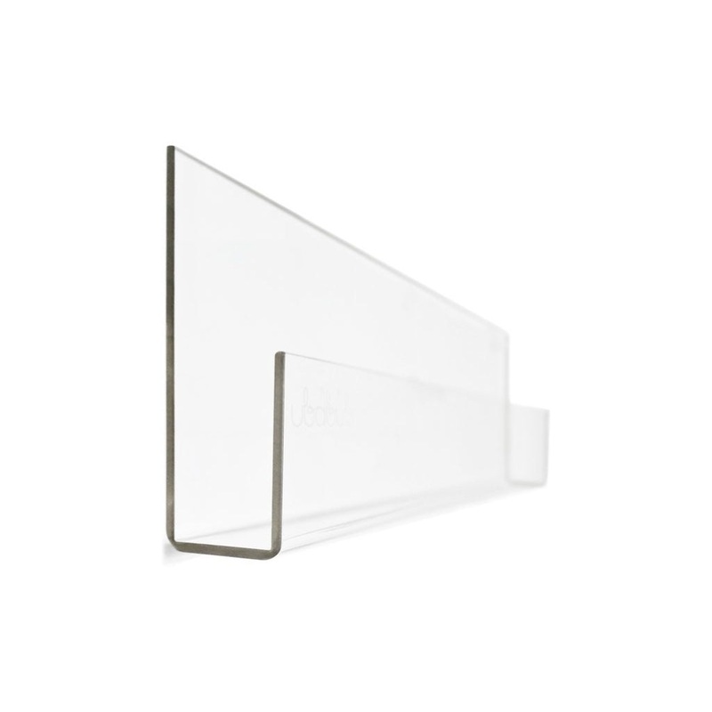 Ubabub Booksee Clear Acrylic Wall Bookshelf Set