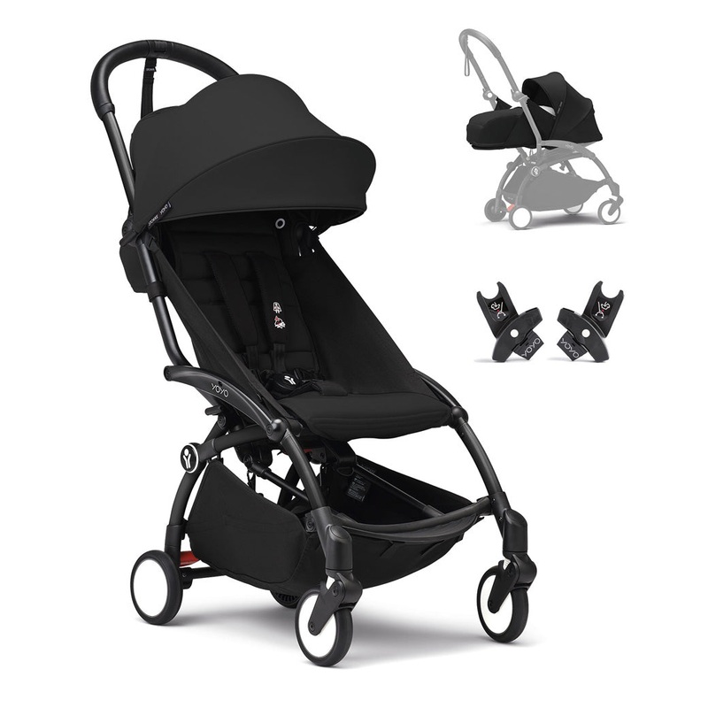YOYO Newborn to Toddler Stroller Bundle Black