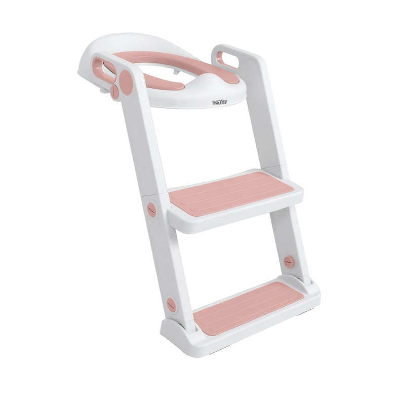 All-in-One Potty Seat Topper with Ladder | Pink