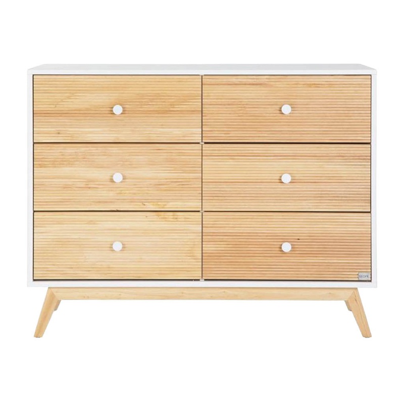 DaDaDa Merry 6-Drawer Nursery Dresser White / Natural