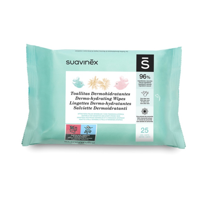 Dermo-hydrating wipes
