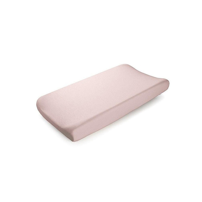 Liz and Roo Petal Pink Linen Blend Contoured Changing Pad Cover