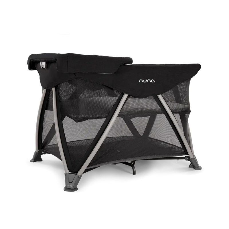 Nuna SENA Aire Playard w/ Changer Caviar w/ New zip-off bassinet + Changer