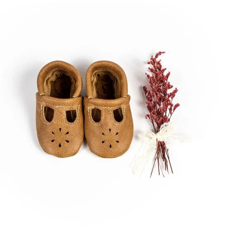 Baby Leather LOTUS T-Strap Shoes | Sahara 2