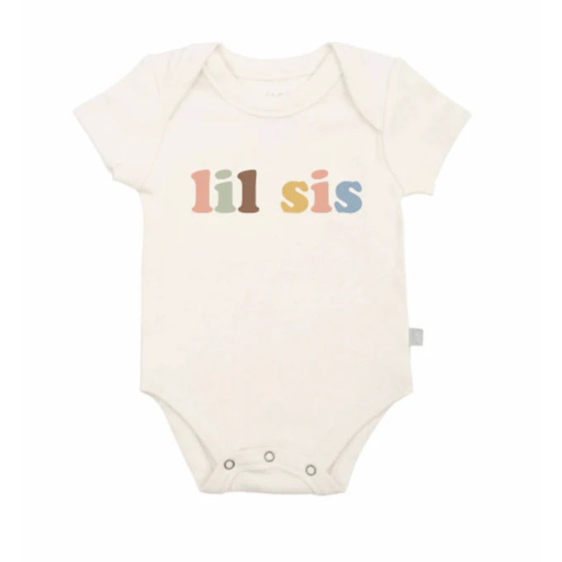 Finn + Emma Organic Baby Onesie – Lil Sis 0-3M