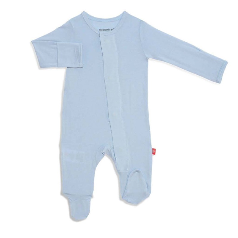 Magnetic Me Baby Blue Modal Magnetic Footie 0-3 Month