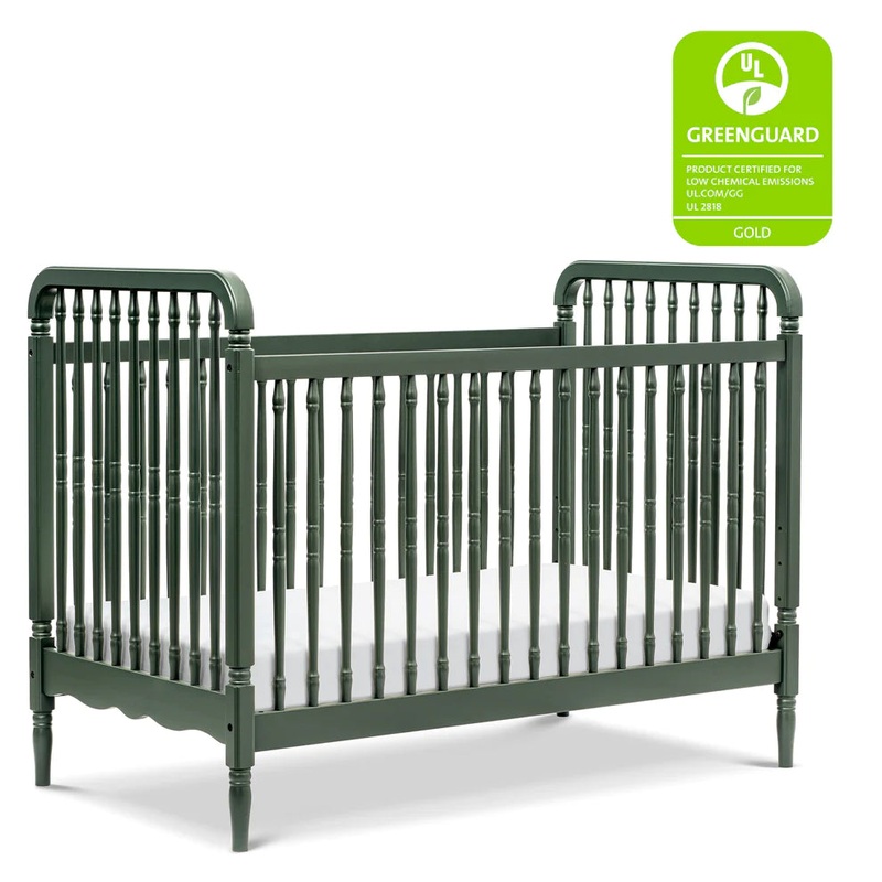 Namesake Liberty Spindle Crib w/ toddler conversion kit Forest Green