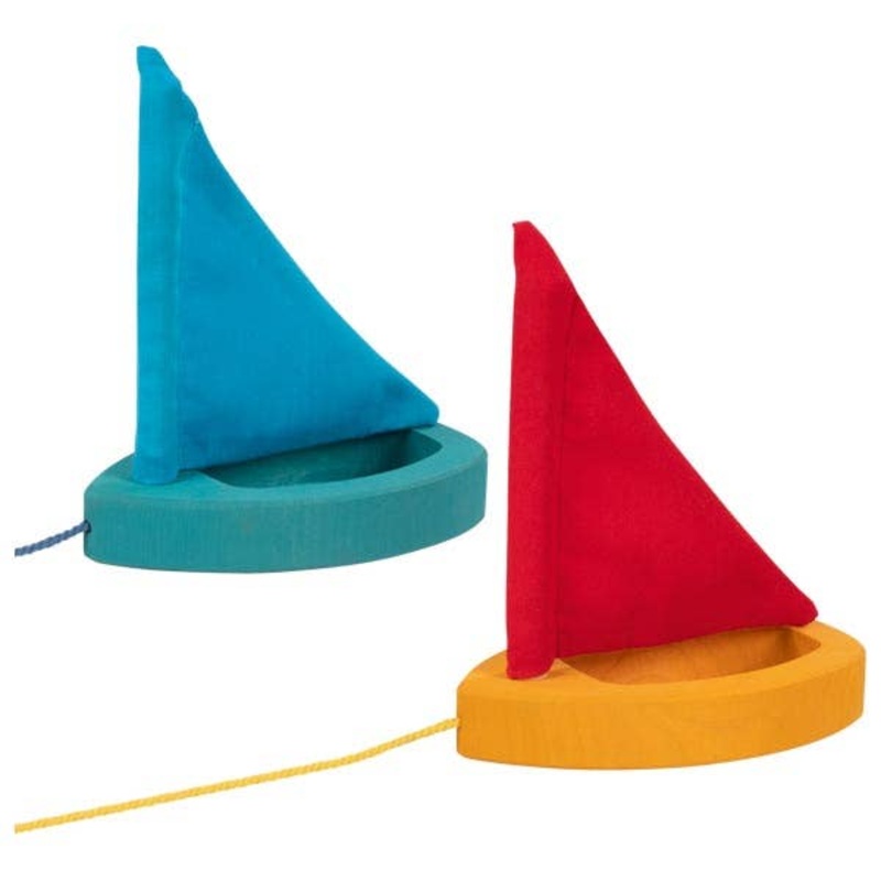 Wooden Sailboat Set