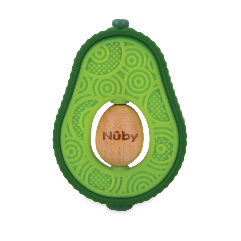 Avocado Muncher Wood and Silicone Teether