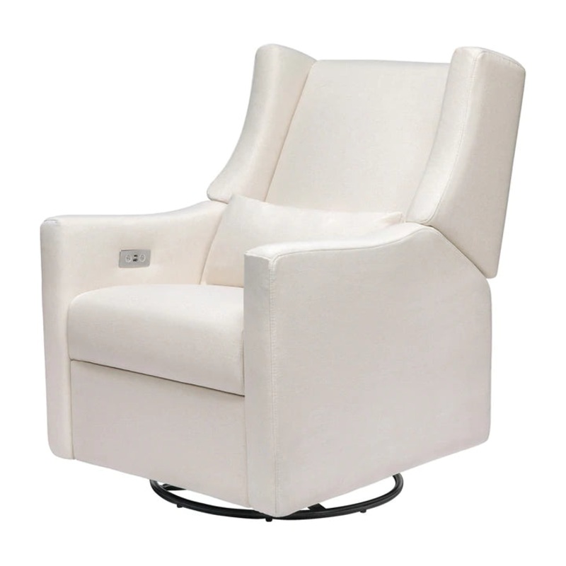 Babyletto Kiwi – ELECTRONIC Recliner & Swivel Glider Creme-Eco-Weave