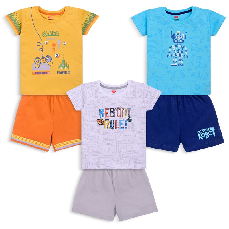 Boys Cotton H/S T-Shirt Co-Ord Set M – 3 to 6 Months