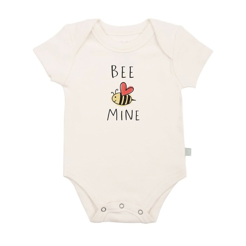 Finn & Emma Short Sleeve Graphic Bodysuit, Bee Mine 0-3 Months