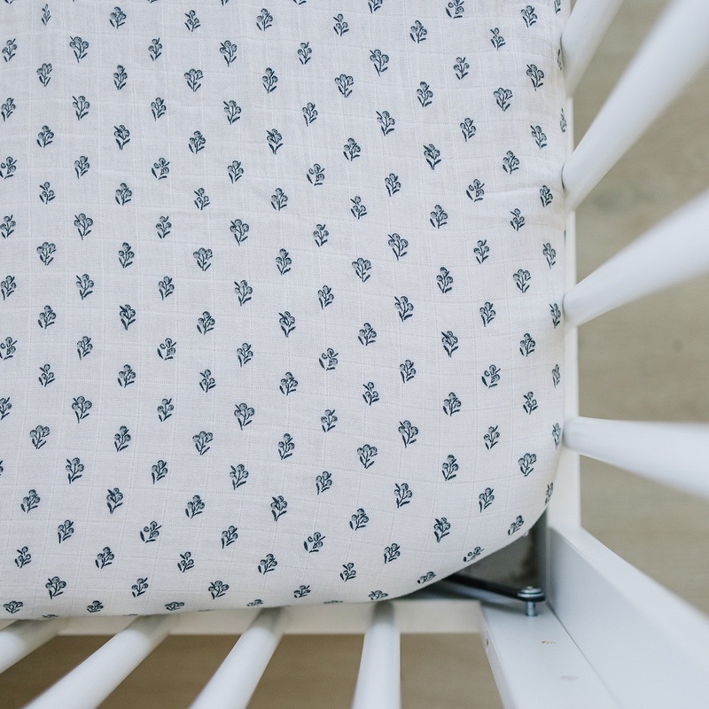 Muslin Crib Sheet | Cream Berry