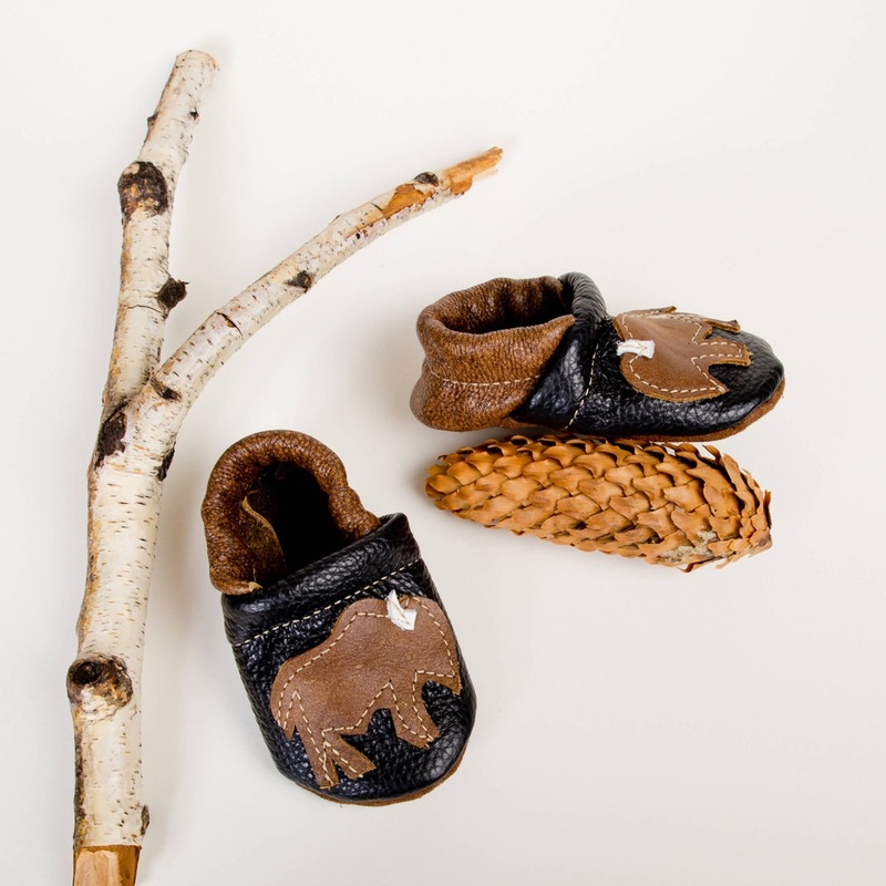 Starry Knight Leather Shoe Moccs – Black Bison NB-3M Black Bison