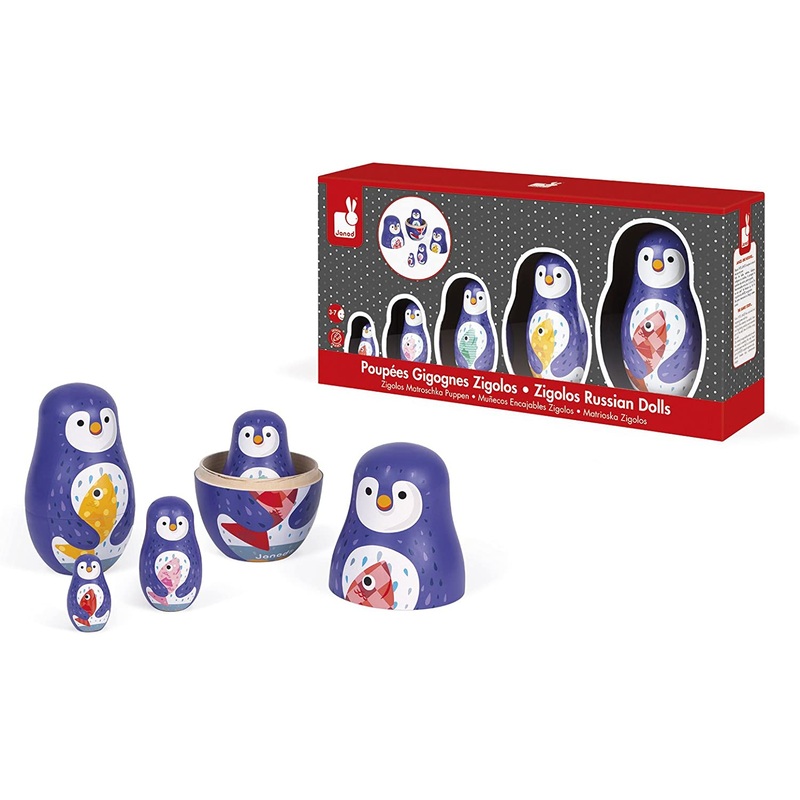 Zigolos Penguins Russian Wooden Dolls