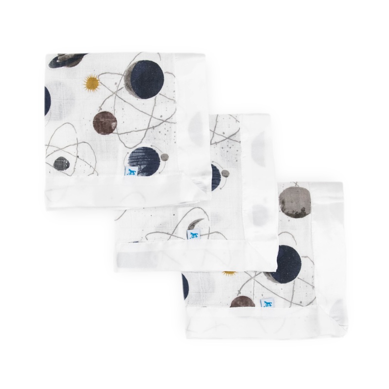 Cotton Muslin Security Blanket 3 Pack – Planetary