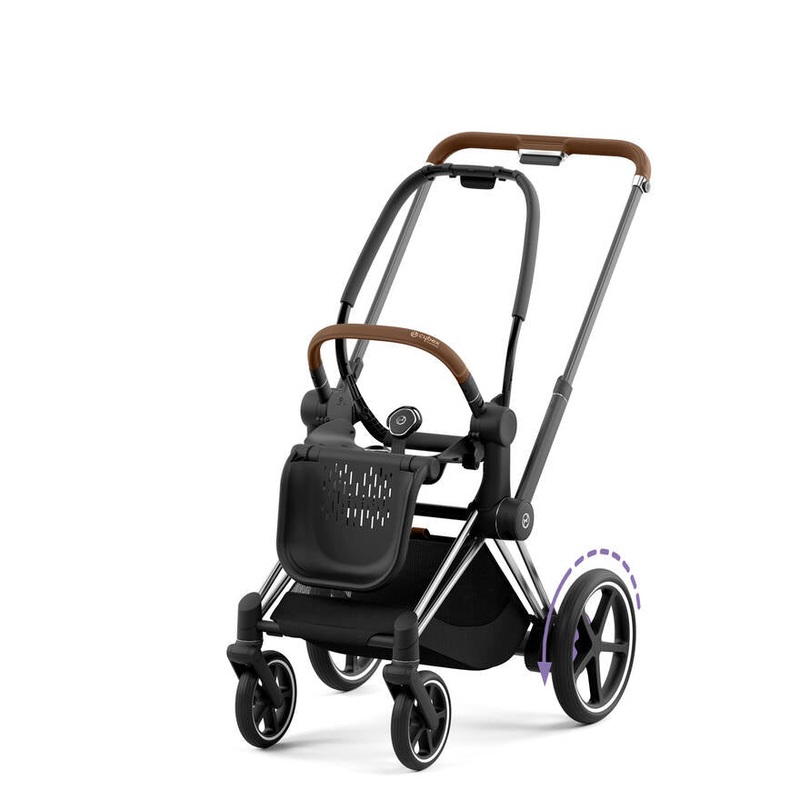 e-PriamFrame with Seat Hardpart Chrome Brown