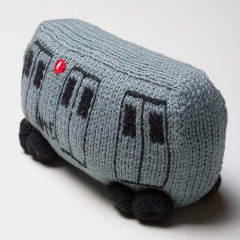 Estella Organic Subway Train Car Newborn Rattles Baby Toys