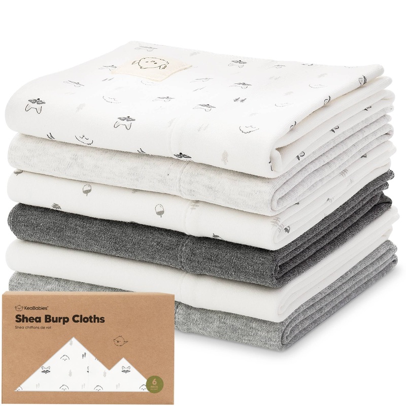 Keababies Shea Burp Cloth 6pk: Neutrals Neutrals