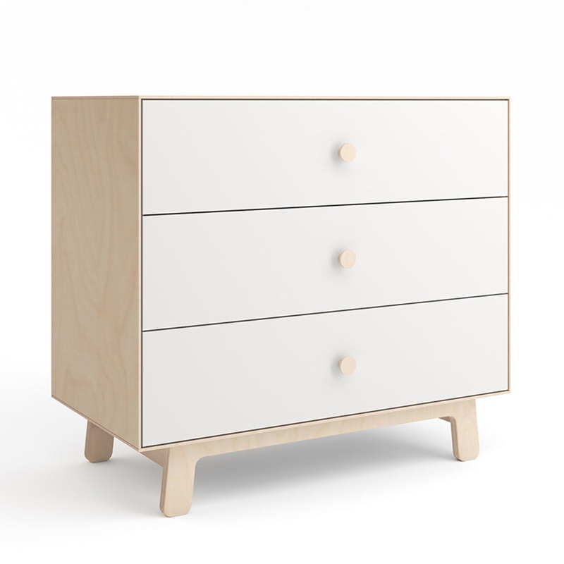3 Drawer Dresser Birch with Sparrow Base