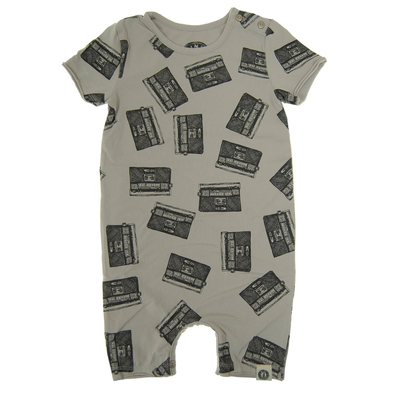 Allover Boom Box Romper NB