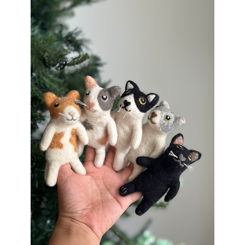 Assorted Kitty Finger Puppets Black Cat