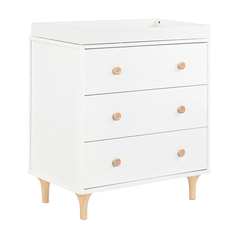 Babyletto Lolly 3-Drawer Dresser Changer Black/Washed Natural