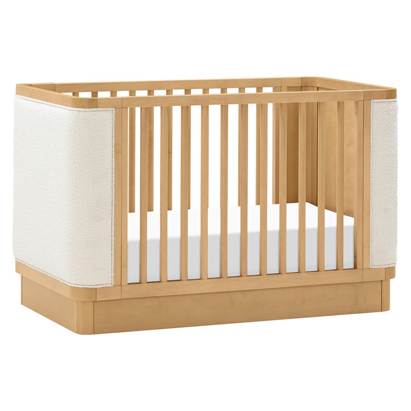 Bondi Boucle 4-in-1 Convertible Crib Honey with Ivory Boucle