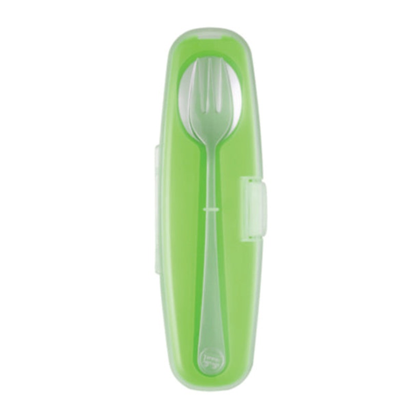 Innobaby Din Din Smart Stainless Spoon and Fork Set – Green