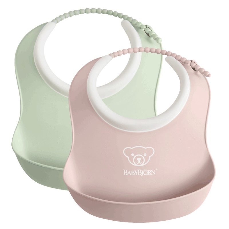 Soft Bib 2 Pack Powder Green / Powder Pink Baby