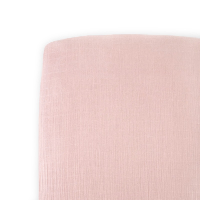 Cotton Muslin Crib Sheet – Light Pink Light Pink