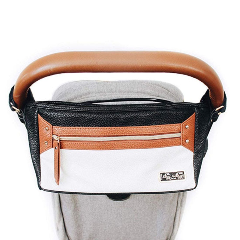 Itzy Ritzy Adjustable Stroller Caddy – Coffee & Cream