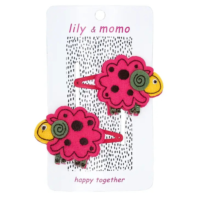Little Lamb Hair Clips – Pink