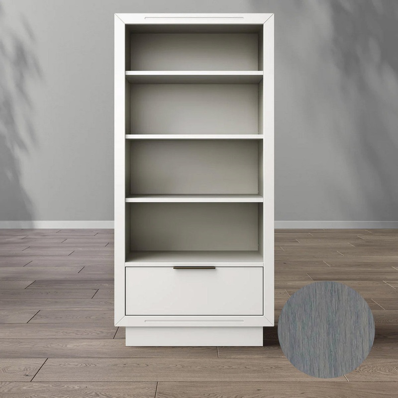 Romina Quadro Bookcase in Aqua Storm