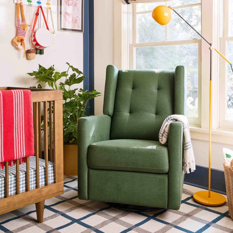 DaVinci Maddox Recliner & Swivel Glider Pine Green