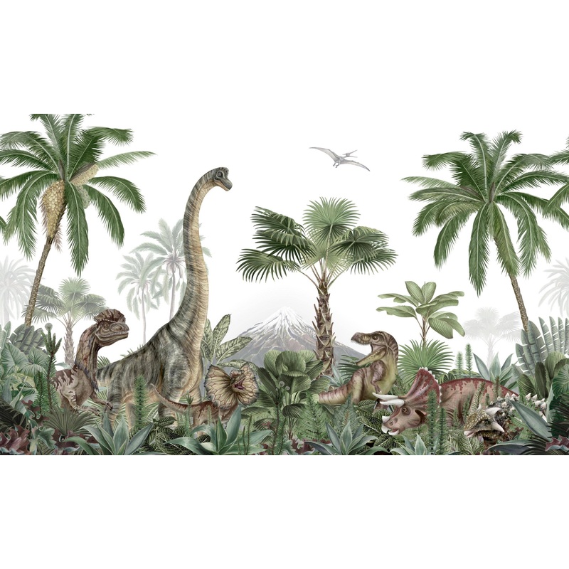 Dino Island Peel and Stick Wall Mural, 8′ x 13′ Peel and Stick